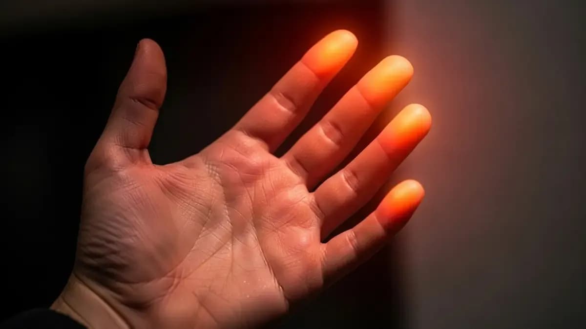 Queimação nos dedos da mão esquerda